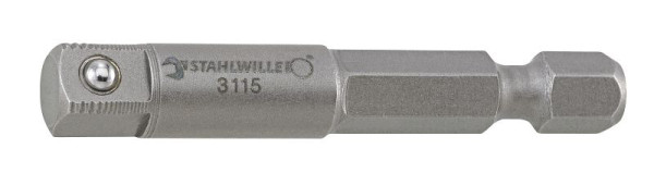 STAHLWILLE Bit-Verbindungsteil handbetätigt 6kant 1/4" Außen-4kant 1/4", Länge 50mm, 31150000
