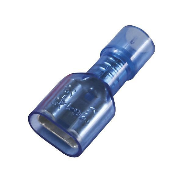 Haupa Flachsteckhülse blau vollisoliert 1,5-2,5 mm², VE: 100 Stück, 340416