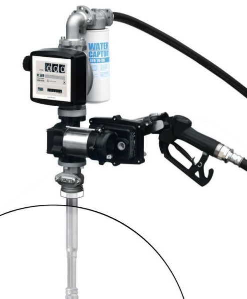 ZUWA Fasspumpe Diesel/Benzin/Kerosin EX50 AC 230V ATEX, mit automatische Zapfpistole und Zählwerk K33 ATEX, Fördermenge 50 l/min, P37601