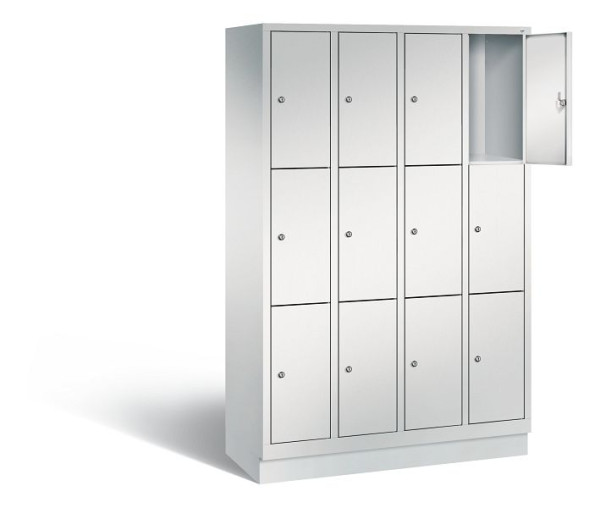 C+P Schließfachschrank Evolo, H1800xB1190xT500mm, Farbe: Lichtgrau, 48020-403 S10001