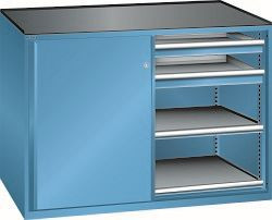 LISTA Schubladenschrank 2x36x27E (BxTxH) 1430x600x1020mm KEY Lock, Lichtblau, 4 Schubladen, Tragkraft Schubladen: 200kg, 4 Auszugböden, 79.433.010