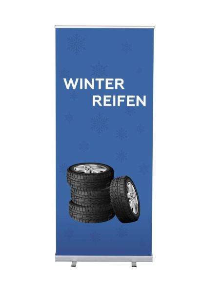 Showdown Displays Roll-Banner Budget 85 Komplettset Winterreifen Deutsch, RBB085LSFI347