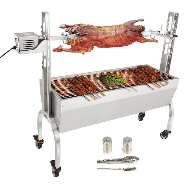 VEVOR Spanferkelgrill Lammgrill 117 cm, 41 kg Edelstahl Drehspieß 4-stufig höhenverstellbar, HLKD4650W60KGVPL0V2