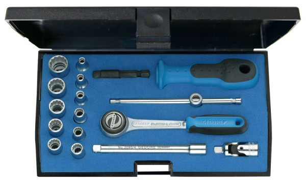 GEDORE Steckschlüssel-Satz 1/4'', 17-teilig, UD-Profil 4-13 mm, 1815652