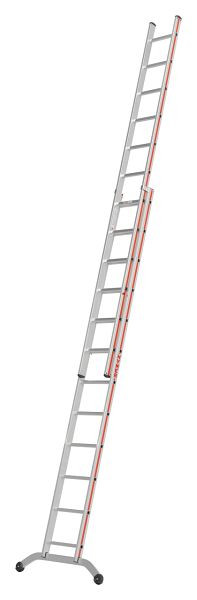 HYMER Schiebeleiter, zweiteilig, 2x12 Sprossen, Länge eingefahren 3,55 m / ausgefahren 6,07 m, 604624