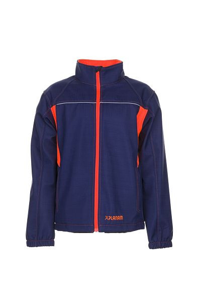 Planam Basalt Neon Softshelljacke, marine/orange, Größe XXXL, 6291064