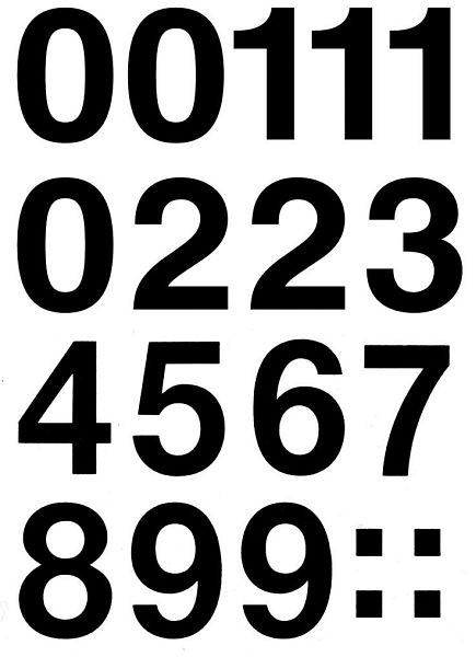 HERMA 4189 Zahlen 33 mm 0-9 wetterfest Folie schwarz 2 Bl., VE: 10 Stück, 4189