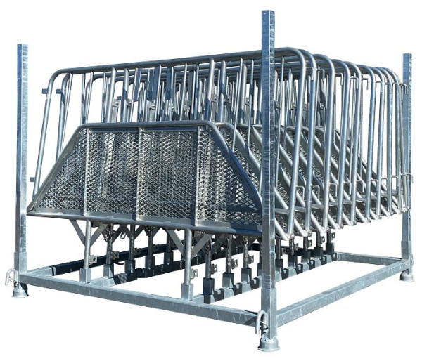 Schake Polizeigitter-SET Typ U, bestehend aus: 10x Polizeigitter Typ U, 1x Vierkantrohr-Stapelpalette, 4x Vierkantrohr 50x50x2x1640mm, 419_012-SET