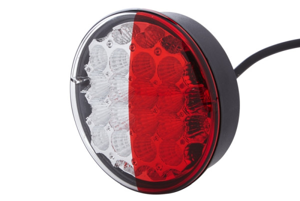 HELLA Heckleuchte, LED, 12/24V, Anbau/geschraubt, Lichtscheibenfarbe: rot/glasklar, Kabel: 500mm, offene Kabelenden, rechts/links, 2SD 344 200-071
