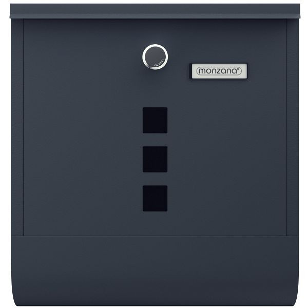 monzana Briefkasten Anthrazit Stahl 30,5x10x33,5cm, 108099