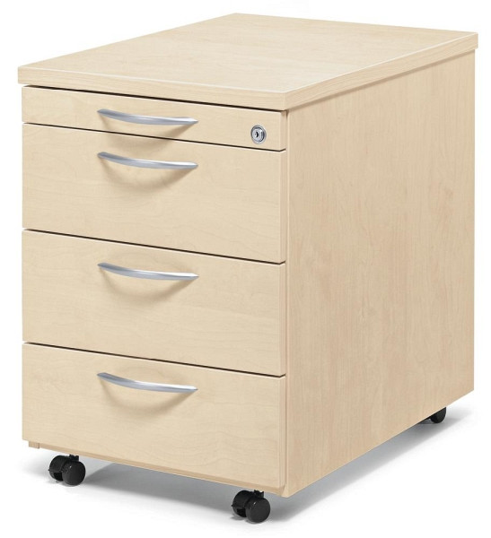 Deskin Rollcontainer MULTI M, Ahorndekor, B 435 x H 590 x T 800 mm, 3 Schübe, 290674