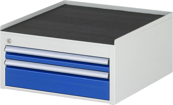 RAU Schubladenschrank Serie 7000, B580xT650xH285mm, Schubladen: 1xH60, 1xH120mm, Metallauflage, 03-L1.1A-MT.11