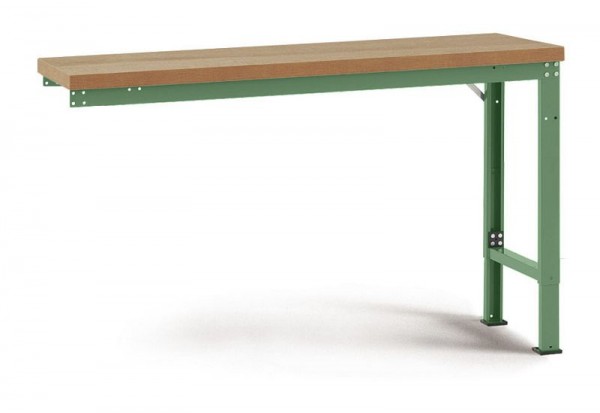 Manuflex Anbauwerkbank PROFI Spezial mit Multiplexplatte, BxTxH = 1250 x 700 x 740-1040 mm, Resedagrün, WP7004.6011