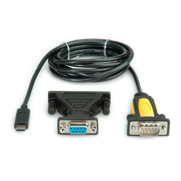 VALUE USB - Seriell Konverter-Kabel, Typ C - RS232, schwarz, 1,8 m, 12.99.1161