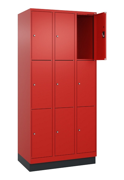 C+P Schließfachschrank Evolo PLUS, mit Sockel, 9 Fächer, 1950x900x500mm, 3020/30, 049020-303 S10025
