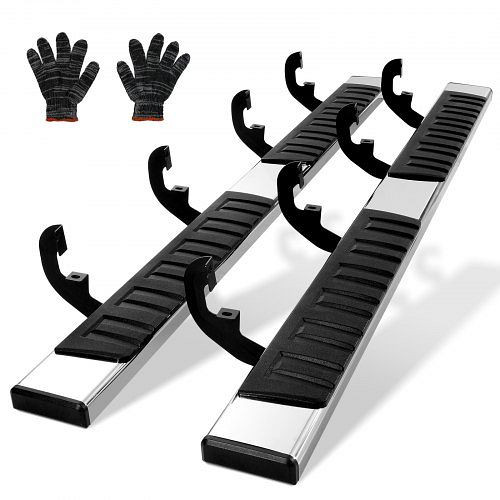 VEVOR Trittbretter, 6-Zoll, kompatibel mit 2019–2023 Chevy Silverado/GMC Sierra 1500/2020–2024, Edelstahl, 227 kg, 2-teilig, KCTJBZDS2019EC8BBV0