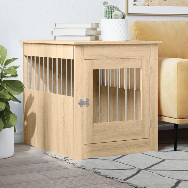 vidaXL Hundekäfig im Möbelstil Sonoma-Eiche 64,5x80x71cm Holzwerkstoff, 838332