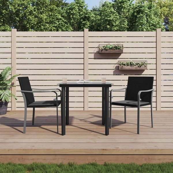 vidaXL 3-tlg. Garten-Essgruppe mit Kissen Poly Rattan und Stahl, 3186955