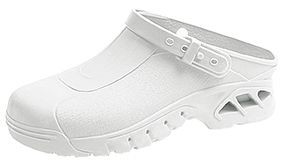 ABEBA Berufsschuhe autoklavierbare Clogs Clog weiß, OB, Fersenriemen klappbar, verstellbar, Autoklavierbares Spezialmaterial, 9600-39