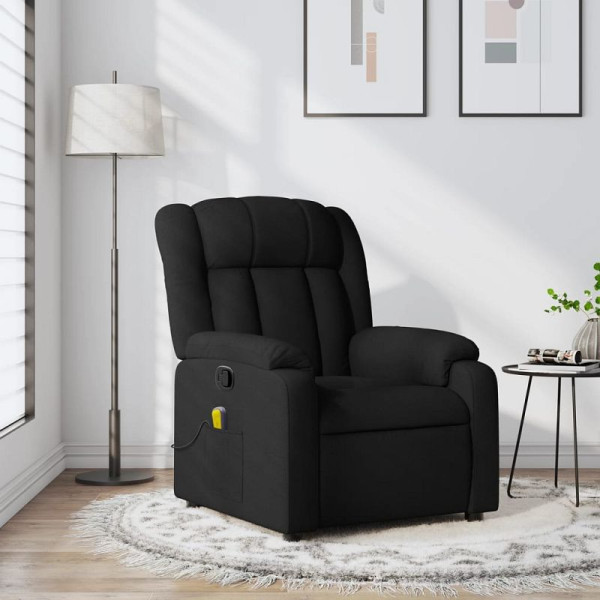 vidaXL Massage-Relaxsessel, schwarzer Stoff, 3206254