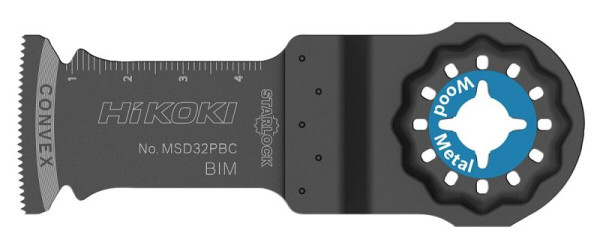 HiKOKI Multi tool Sägeblatt Holz+Metall BIM STARLOCK MSD32PBC, VE: 5 Stück, 782722