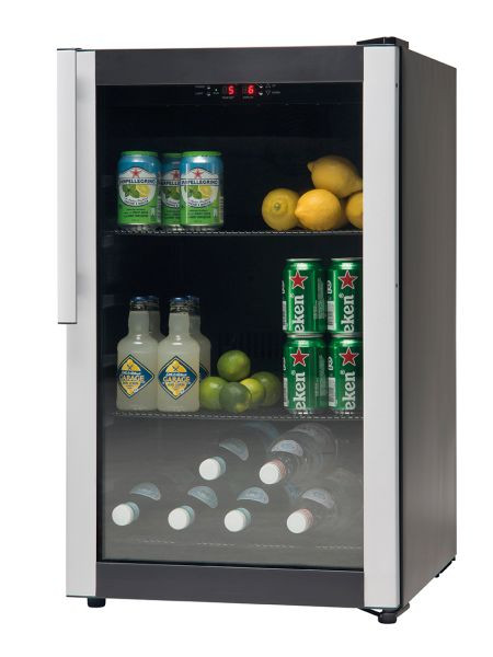 NordCap Glastürkühlschrank M 85, für Take-Away Kühlprodukte und Getränkekühlung, steckerfertig, Umluftkühlung, 477800085