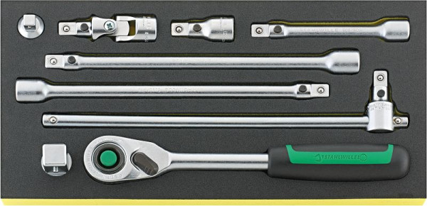 STAHLWILLE Werkzeug-Sortiment Nr.TCS 1/2 ZOLL-512/9 QR 1/3-Teilung 9-teilig, 96830363