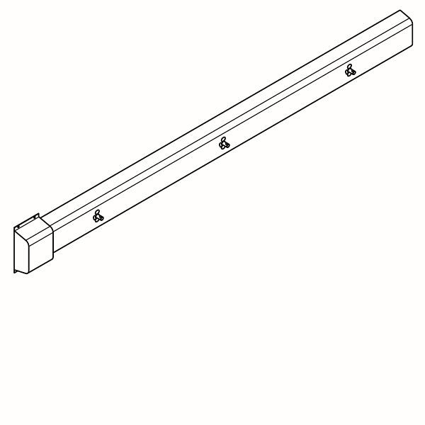 KWC Armatureneinheit, Edelstahl, Wandmontage, 3 Waschplätze, 2140 mm, Wasseranschluss von hinten links, 2030068775