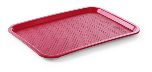 Hendi Serviertablett, LxBxH: 305x415x20 mm, Rot, Fast Food Tablett, 878910