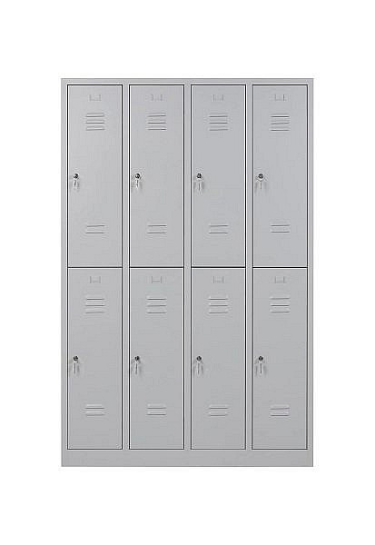 Mades Garderobenschrank 8- türig grau, SD1077270grA