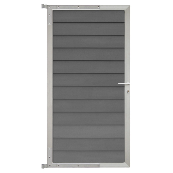 T&J SKÄR-Tor-Komplettset, 90 x 175 cm, schiefergrau/silber, 44120