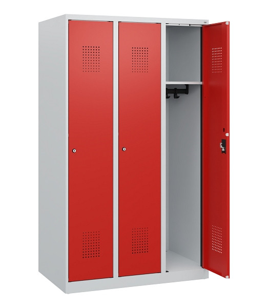 C+P Spind Evolo PLUS, 3 Abteile, 1530x900x500mm, 7035/3020, Zylinderschloss, 0490005-30 S10028