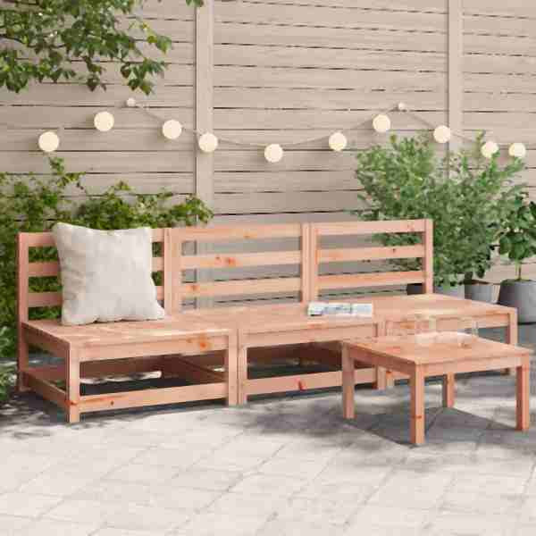 vidaXL Gartensofas ohne Armlehnen 3 Stück 70x70x67 cm Douglasienholz, 837933