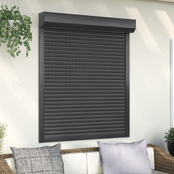 vidaXL Rollladen Aluminium 110x130 cm Anthrazit, 144982