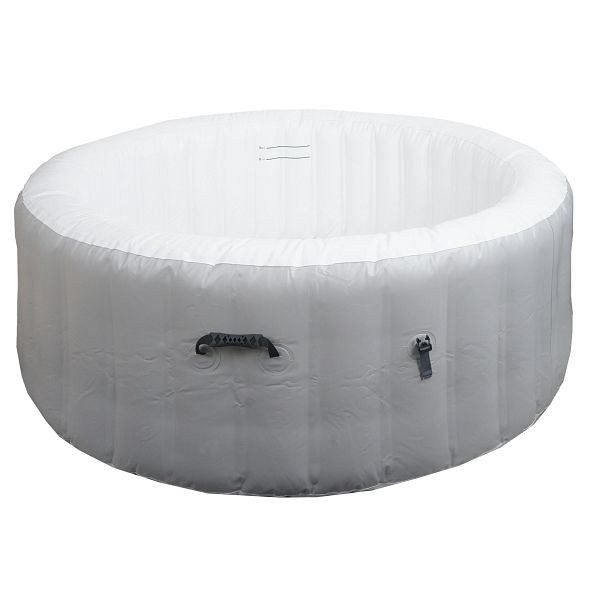 Mendler Whirlpool HWC-N97, Ersatz-Pool 4 Personen, In-/Outdoor aufblasbar PVC laminiert, rund Ø180cm, grau-weiß, 110552