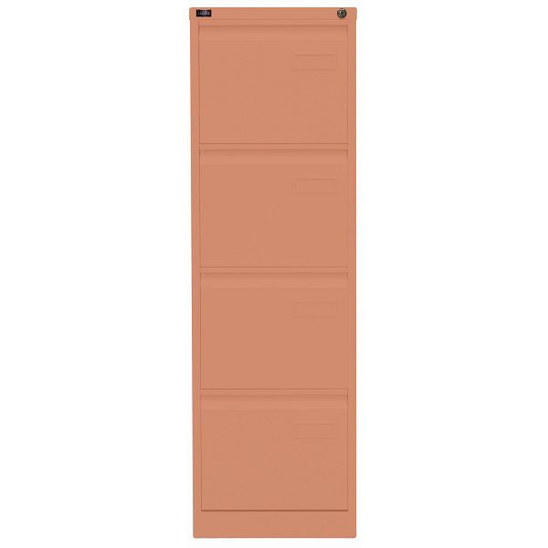 Bisley LIGHT Hängeregistraturschrank LIGHT, einbahnig, 4 HR-Schubladen, 658 coral, IPCCA14658
