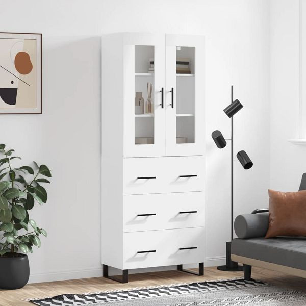 vidaXL Highboard Weiß 69,5x34x180 cm Holzwerkstoff, 3198425