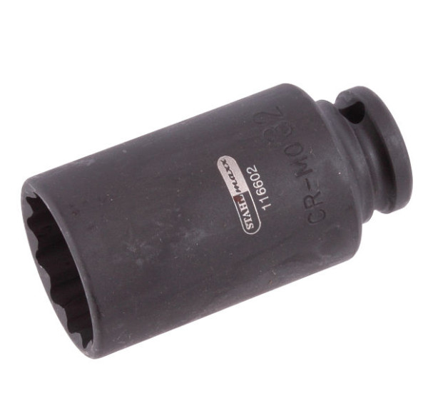 Stahlmaxx Kraft-Steckschlüssel-Einsatz, 32 mm, 12-kant, 1/2 Zoll, XXL-116602