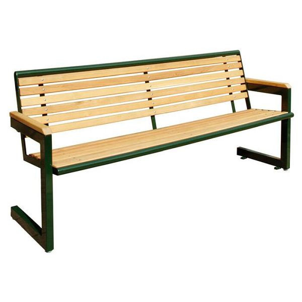 Stein HGS Sitzbank Cosmo mit Rückenlehne RAL9007 graualuminium 20844