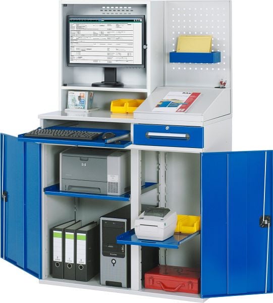 RAU Computer-Schrank 99 mit Monitorgehäuse, B1100xT520xH1770mm, stationär, 07-1100T-M99-MG2.11