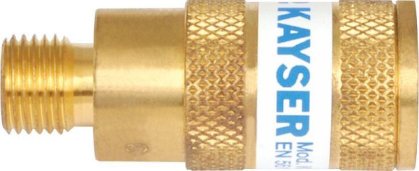 ELMAG Sauerstoff-Kupplung, AG 1/4' zu Handgriff, inklusive automatische Gassperre nach EN 561, 55239