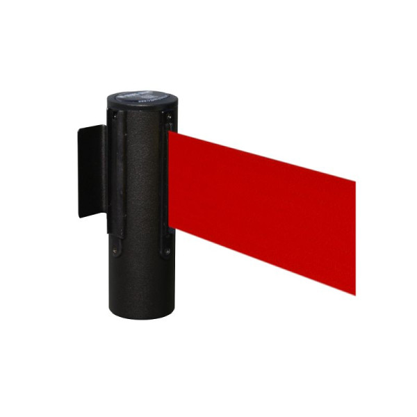 Stein HGS Wandgurtkassette 'P-Line 46' aus Metall, schwarz, breites Band, rot, 2,3 m, 65866.0001