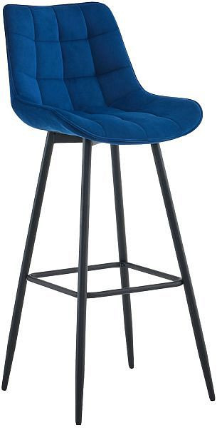 CLP Barhocker Dartford Samt, blau, 324334, 4255716323820