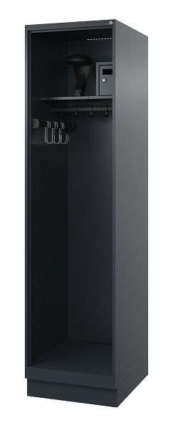 C+P Feuerwehrspind Evolo, Modell FLEXO, 1 Abteil, H1850B500T600 mm, Anthrazit, Sockel, 0493315-13 S10010