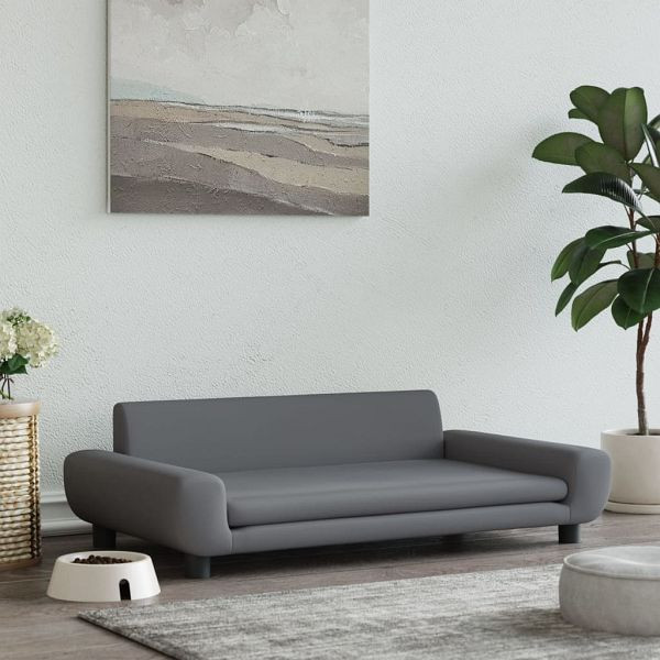 vidaXL Hundebett Dunkelgrau 100x54x33 cm Samt, Füllung: Schaumstoff, 171983