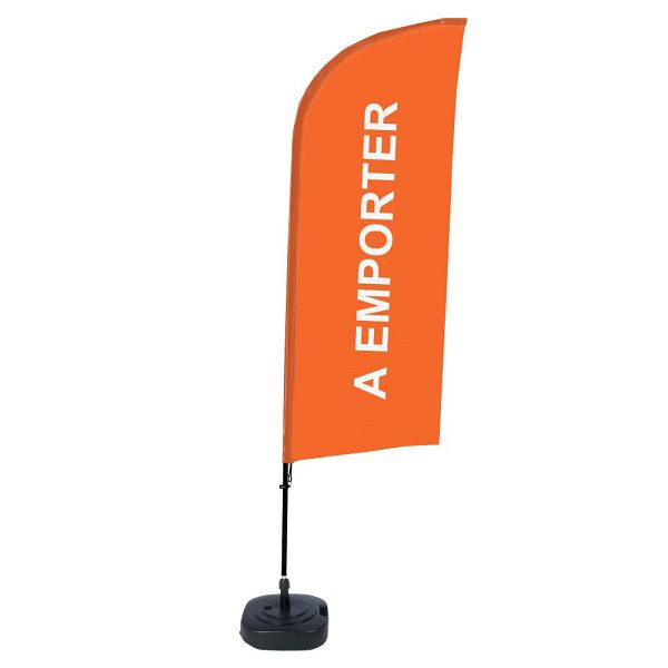 Showdown Displays Beachflag Alu Wind Komplett-Set Take Away Orange Französisch, BFAW310-WT21-I595