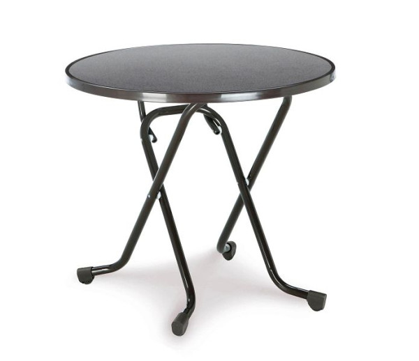 BEST Dublin Klapptisch rund 80 cm, Anthrazit, Gartentisch, 26528050