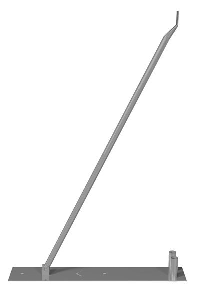 Schake Mobilzaun Stützstrebe mit durchgehendem Auflageeisen und Bohrungen zum Einschlagen von Erdnägeln, 3B1543-1