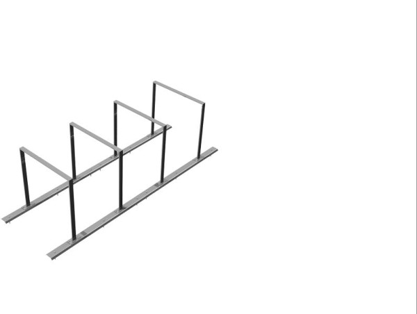 Schake Fahrradanlehnbügel Reihenanlage Stahlrohr 50 x 12 mm, 425_40