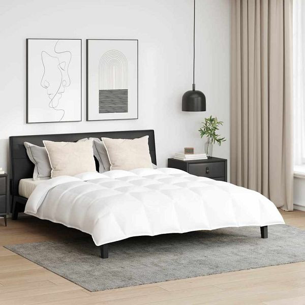 vidaXL Bettdecke Other mit Kissen 3-teilig Weiß 200 x 200 cm Daunen, 3377118
